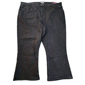 New Ava & Viv Women's Size 26W Plus Size Black High-Rise Ankle Bootcut Jeans